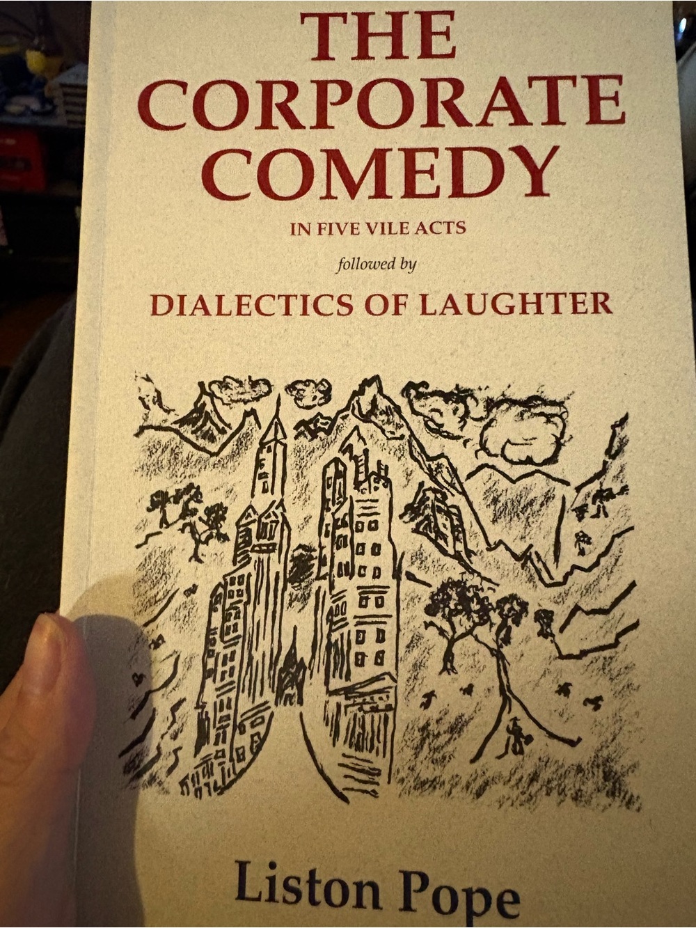 The Corporate Comedy - Cream Cover with Red Text